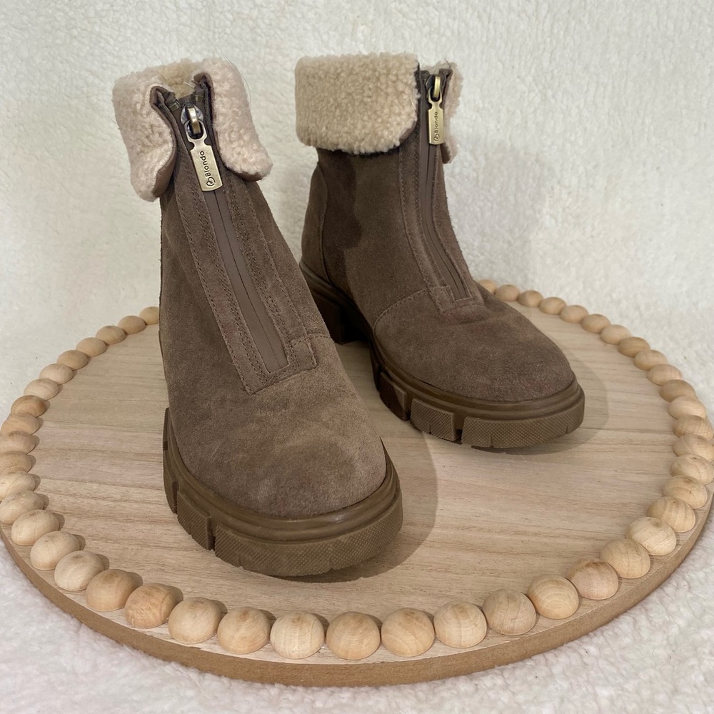 BLONDO Waterproof PLAKA - EU 37 - Taupe Suede Ankle Boots